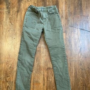 Gap kids army green High waisted jegging size 10
